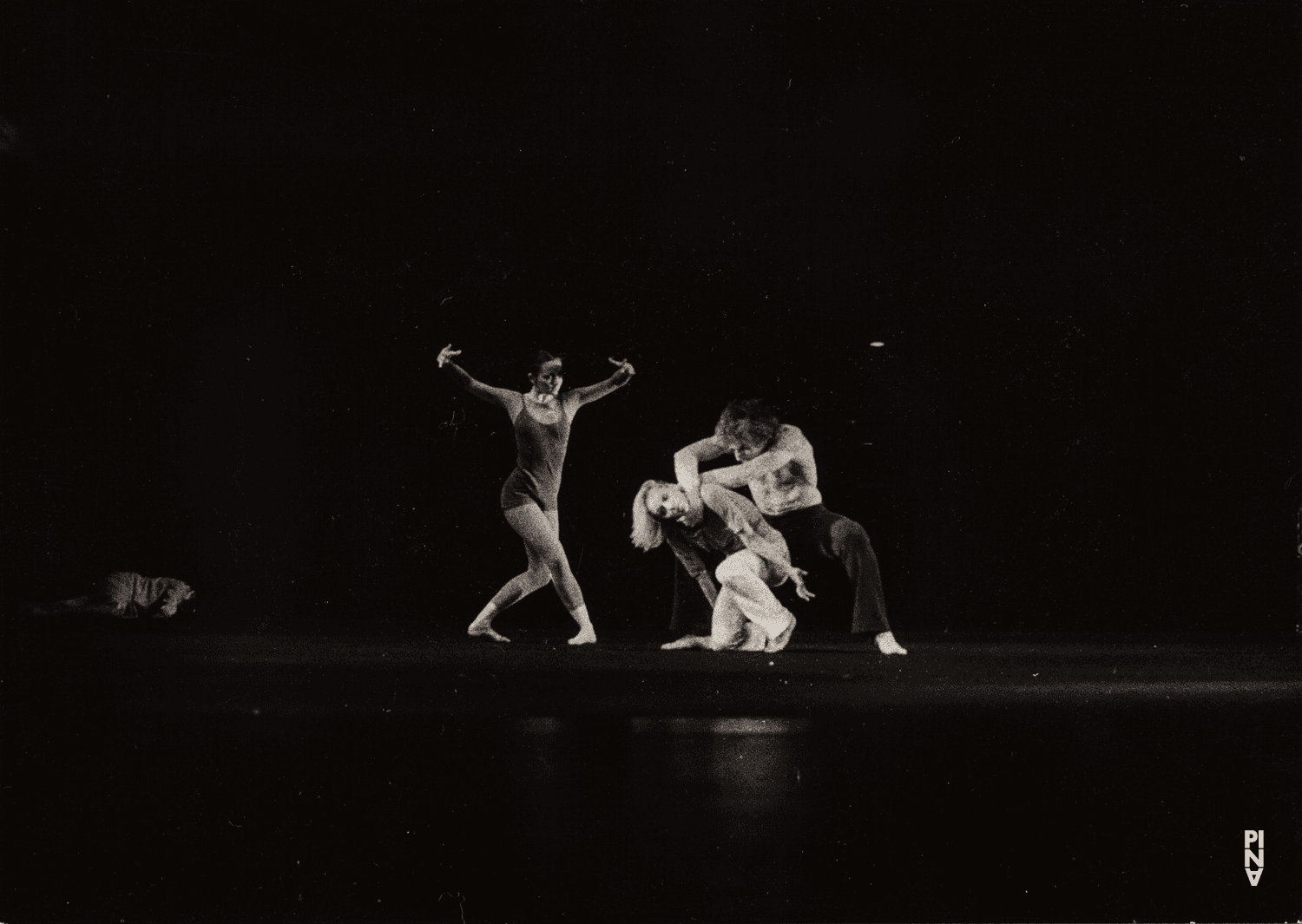 Ivan Neumann, Marlis Alt and Catherine Denisot in “Aktionen für Tänzer” by Pina Bausch