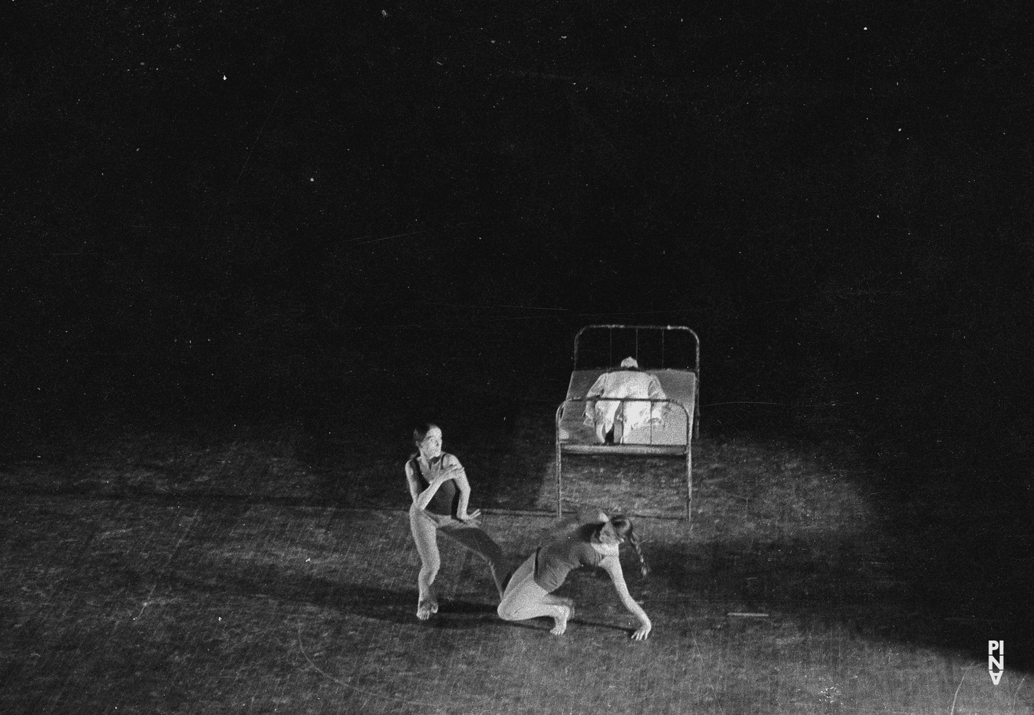 Pina Bausch and Catherine Denisot in “Aktionen für Tänzer” by Pina Bausch