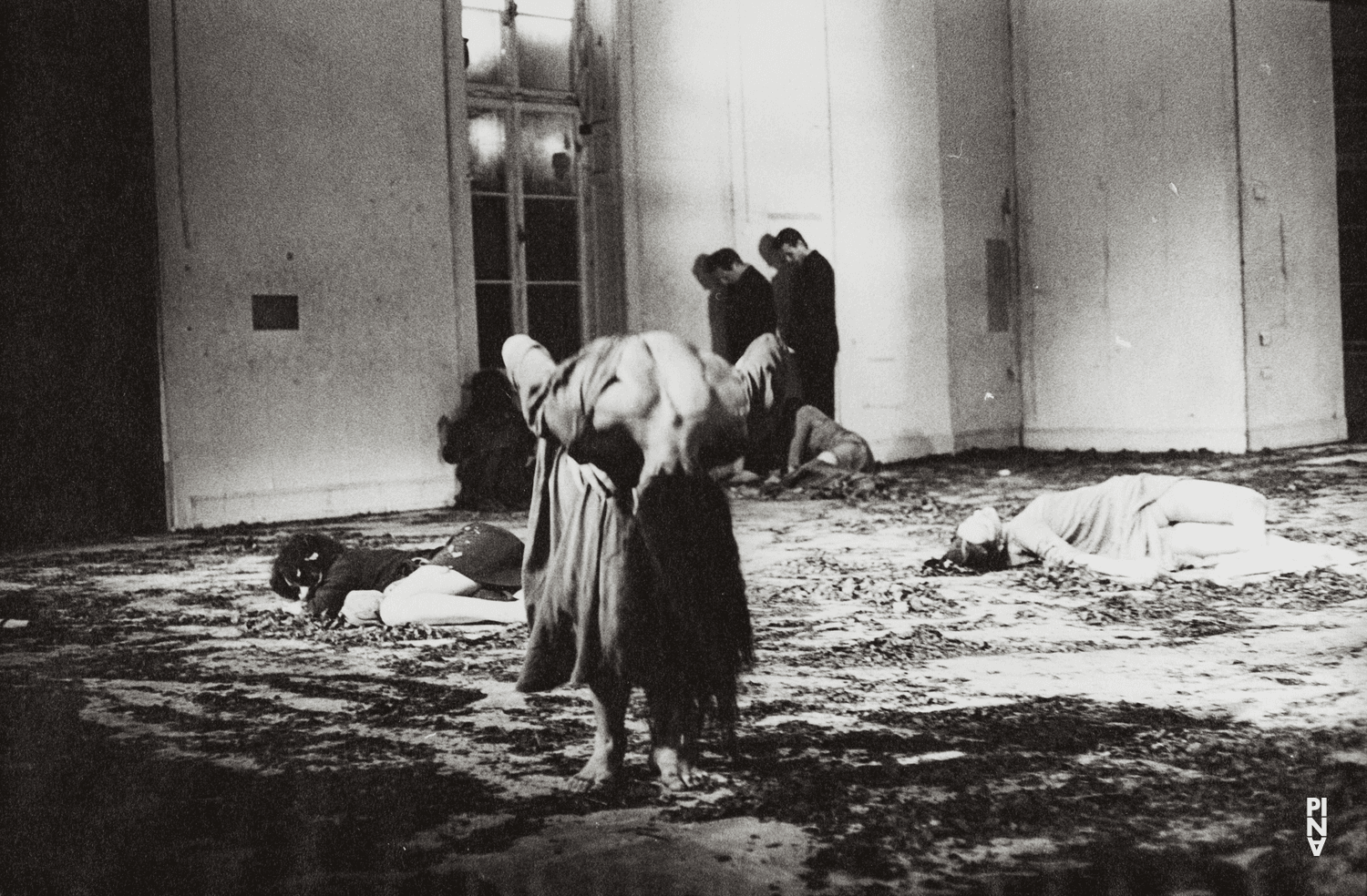 Heide Tegeder, Beatrice Libonati and Hans Dieter Knebel in “Bluebeard. While Listening to a Tape Recording of Béla Bartók's Opera "Duke Bluebeard's Castle"” by Pina Bausch