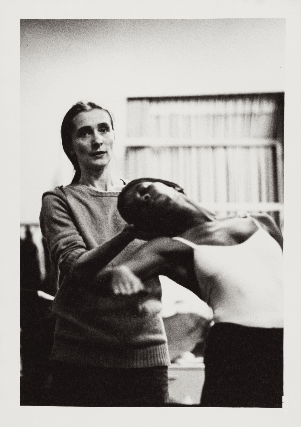 Pina Bausch and Elisabeth Clarke in “Bluebeard. While Listening to a Tape Recording of Béla Bartók's Opera "Duke Bluebeard's Castle"” by Pina Bausch