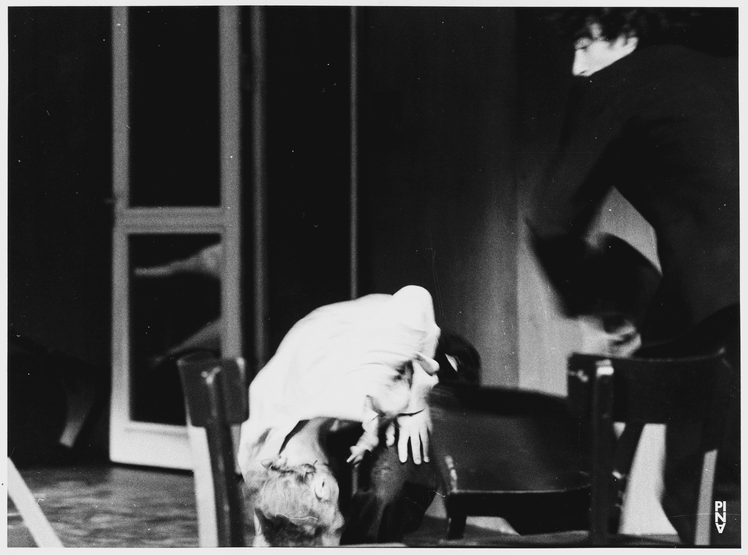 Dominique Mercy and Jean Laurent Sasportes in “Café Müller” by Pina Bausch