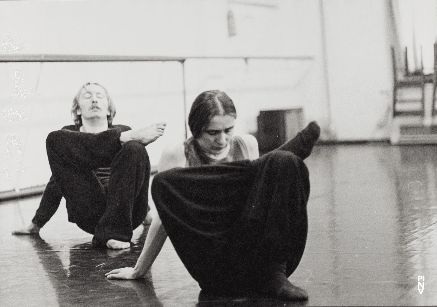 Pina Bausch and Dominique Mercy in “Café Müller” by Pina Bausch