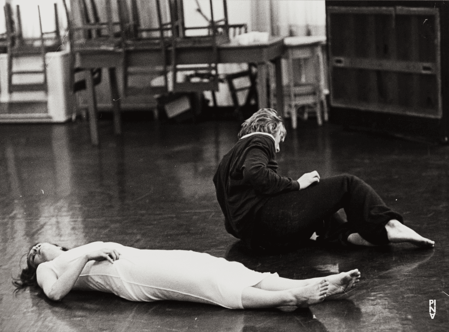 Dominique Mercy and Malou Airaudo in “Café Müller” by Pina Bausch