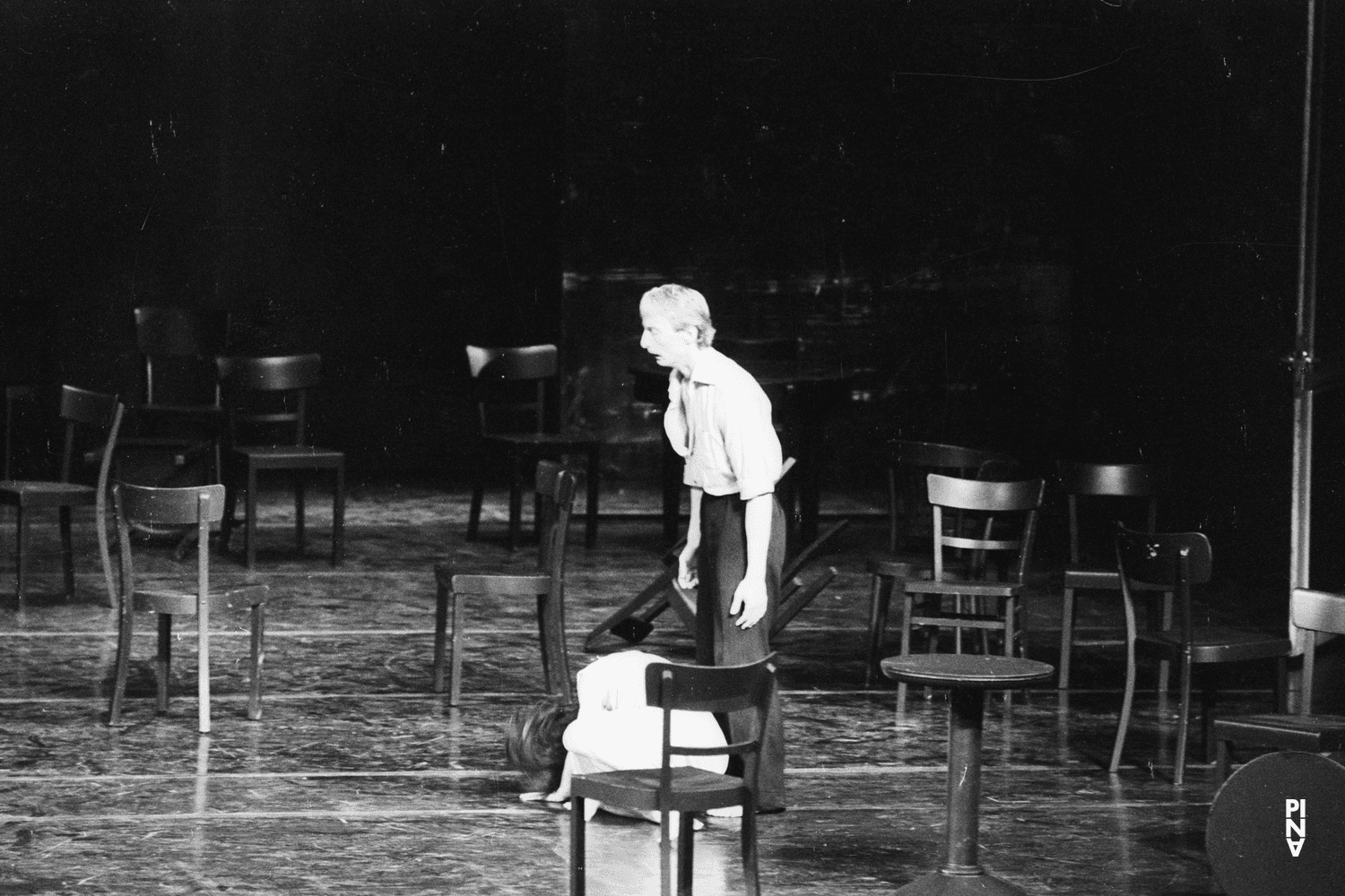 Dominique Mercy and Beatrice Libonati in “Café Müller” by Pina Bausch