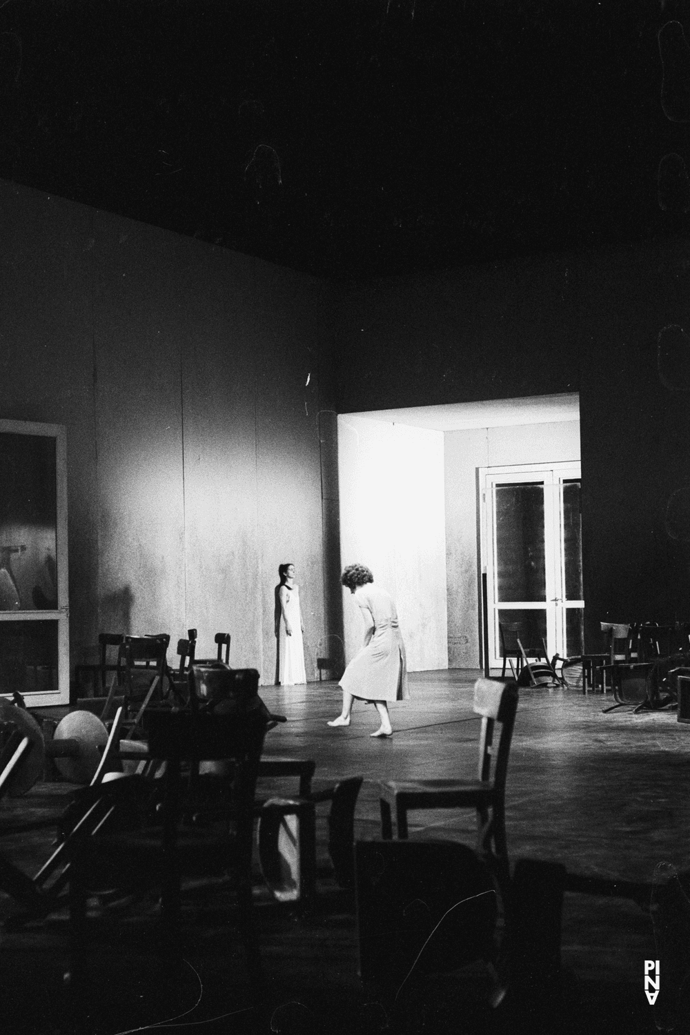 Finola Cronin and Pina Bausch in “Café Müller” by Pina Bausch