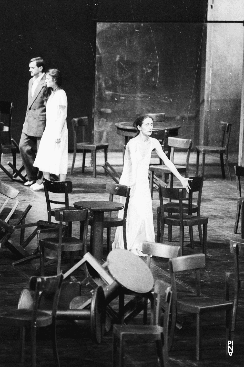 Malou Airaudo, Pina Bausch and Jan Minařík in “Café Müller” by Pina Bausch