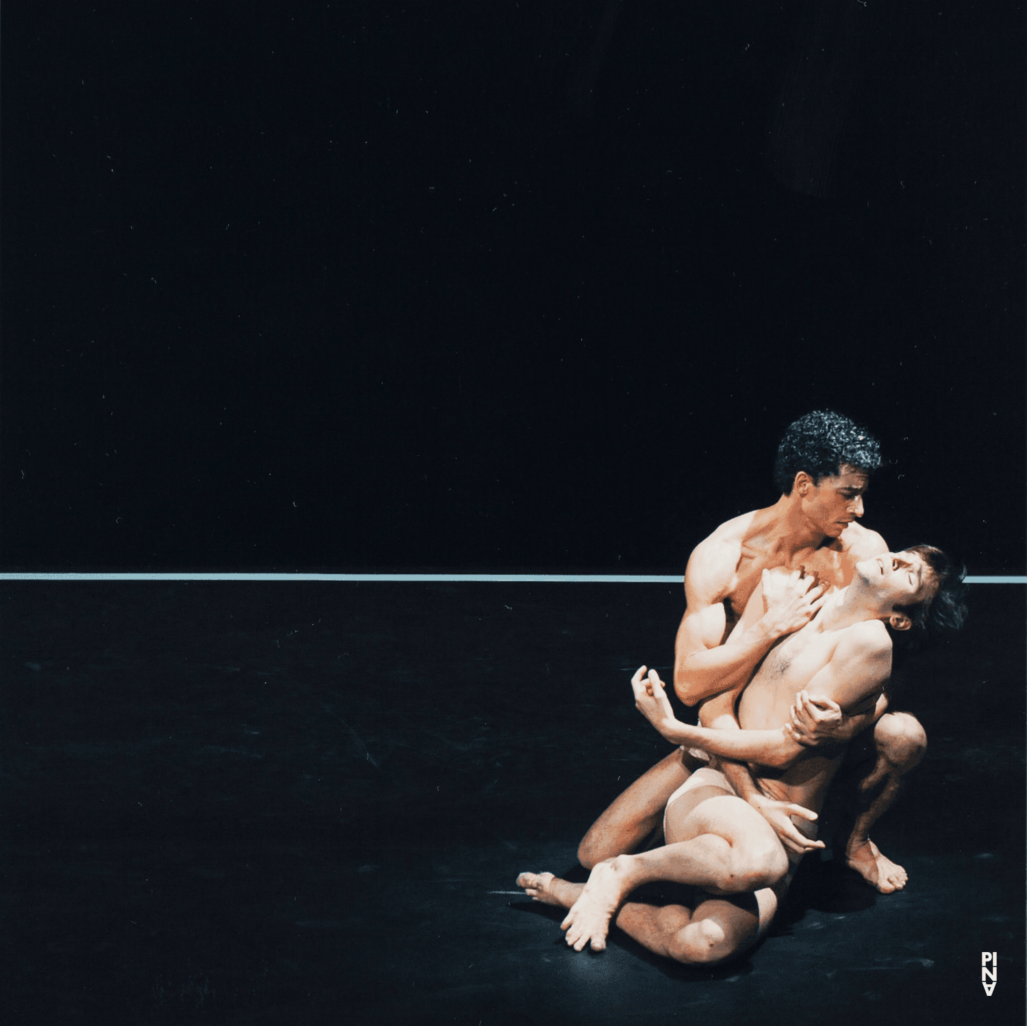 Fernando Suels Mendoza and Pablo Aran Gimeno in “Iphigenie auf Tauris” by Pina Bausch