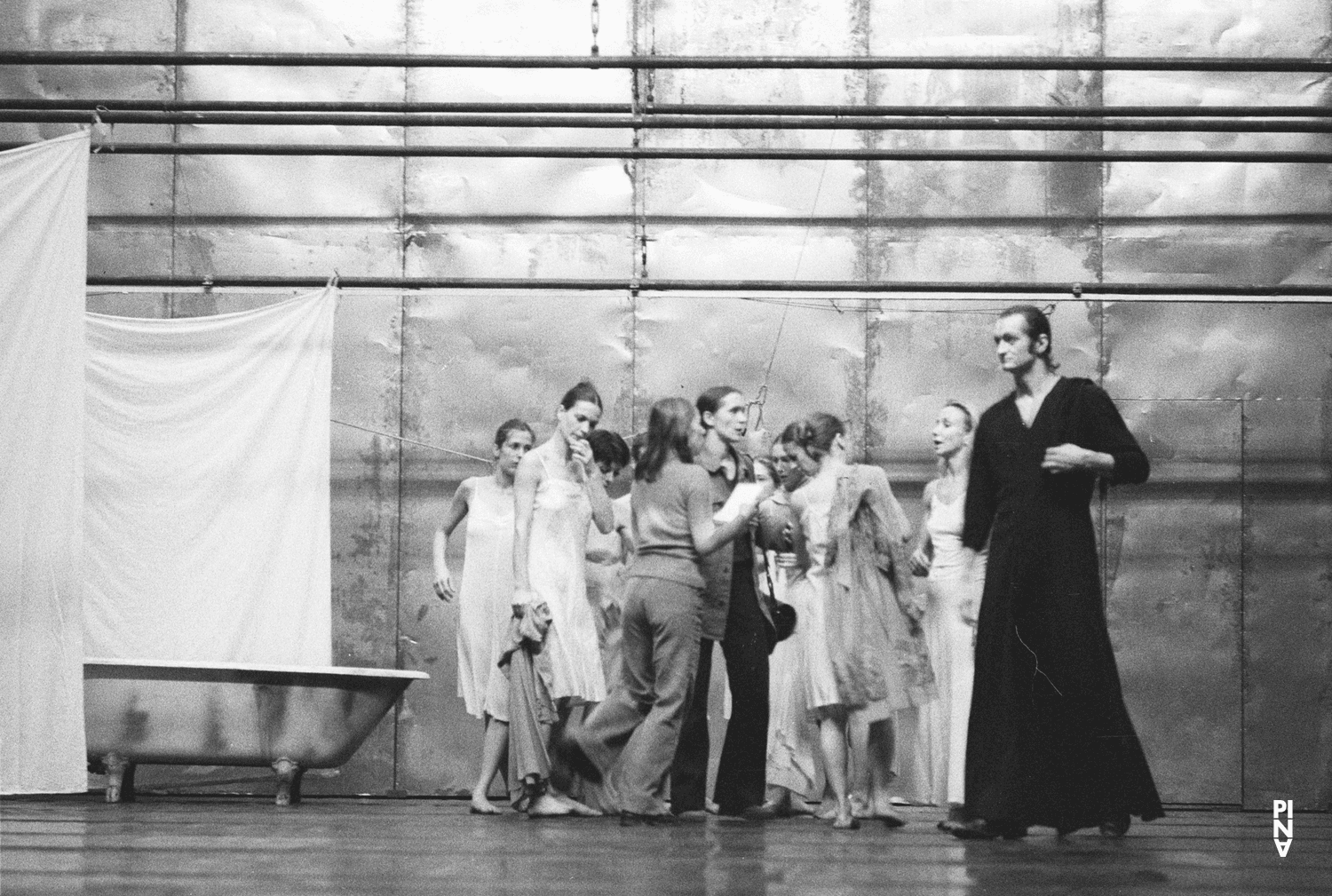 Pina Bausch, Jan Minařík and Monika Sagon in “Iphigenie auf Tauris” by Pina Bausch