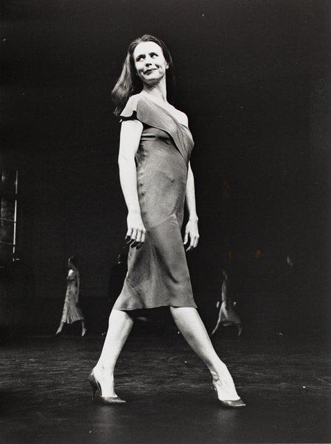 Josephine Ann Endicott in “Kontakthof” by Pina Bausch with Tanztheater Wuppertal at Théâtre de la Ville Paris (France), April 21, 1987