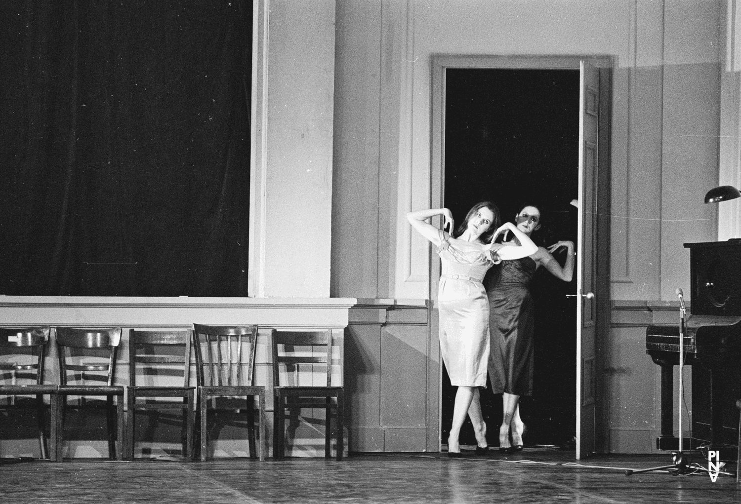 Meryl Tankard and Josephine Ann Endicott in “Kontakthof” by Pina Bausch at Opernhaus Wuppertal