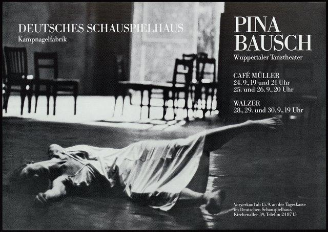 Affiche de « Café Müller » et « Walzer » de Pina Bausch à Hambourg, 24 sept. 1984 – 30 sept. 1984