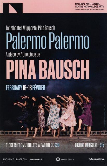 Affiche de « Palermo Palermo » de Pina Bausch à Ottawa, 16 fév. 2023 – 18 fév. 2023