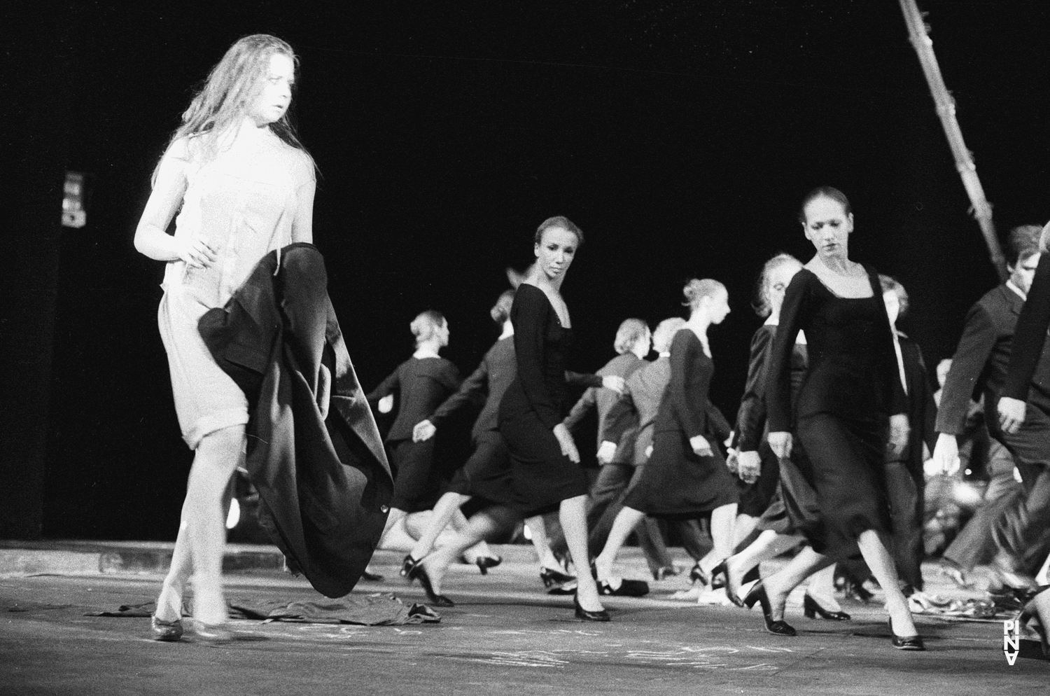 Josephine Ann Endicott, Vivienne Newport and Monika Sagon in “The Seven Deadly Sins” by Pina Bausch