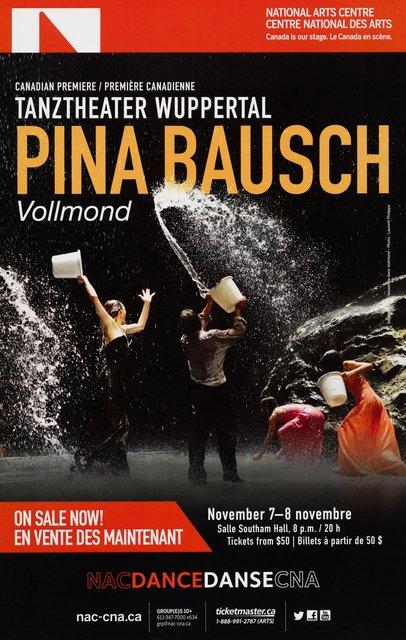 Affiche de « Vollmond (Pleine lune) » de Pina Bausch à Ottawa, 7 nov. 2014 – 8 nov. 2014