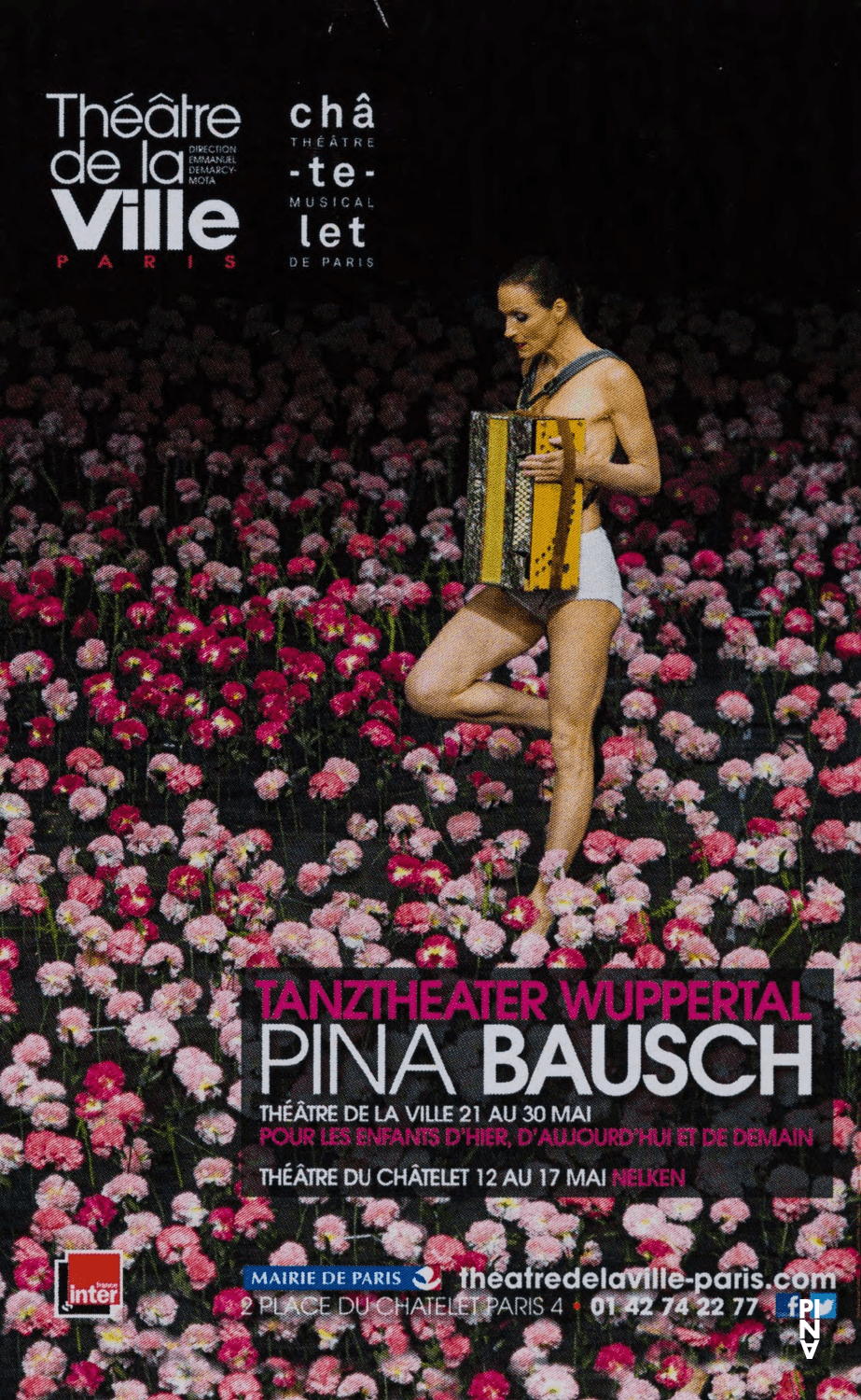 Programme pour « Nelken (Les œillets) » de Pina Bausch avec Tanztheater Wuppertal à Paris, 12 mai 2015 – 17 mai 2015