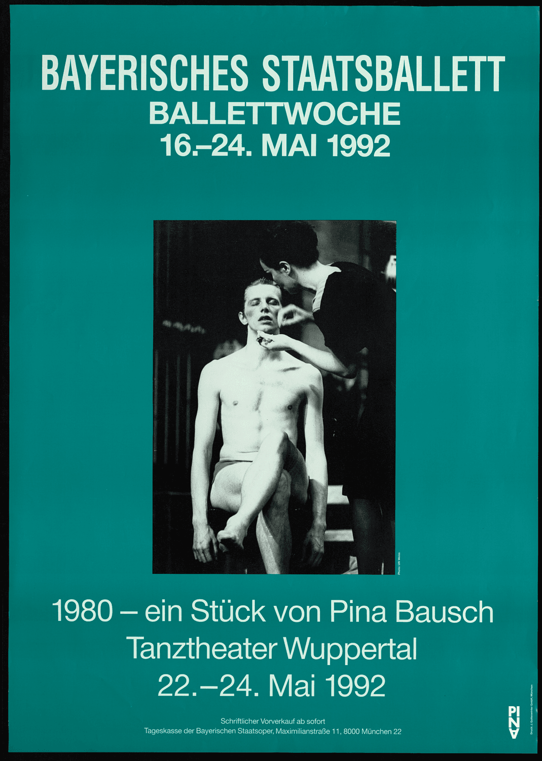 Affiche de « 1980 – Une pièce de Pina Bausch » de Pina Bausch à Munich, 22 mai 1992 – 24 mai 1992