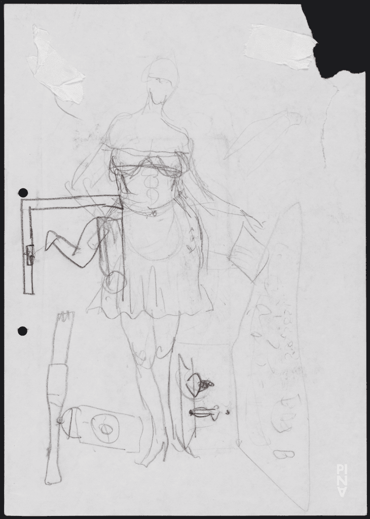 dessin de costumes de Rolf Borzik