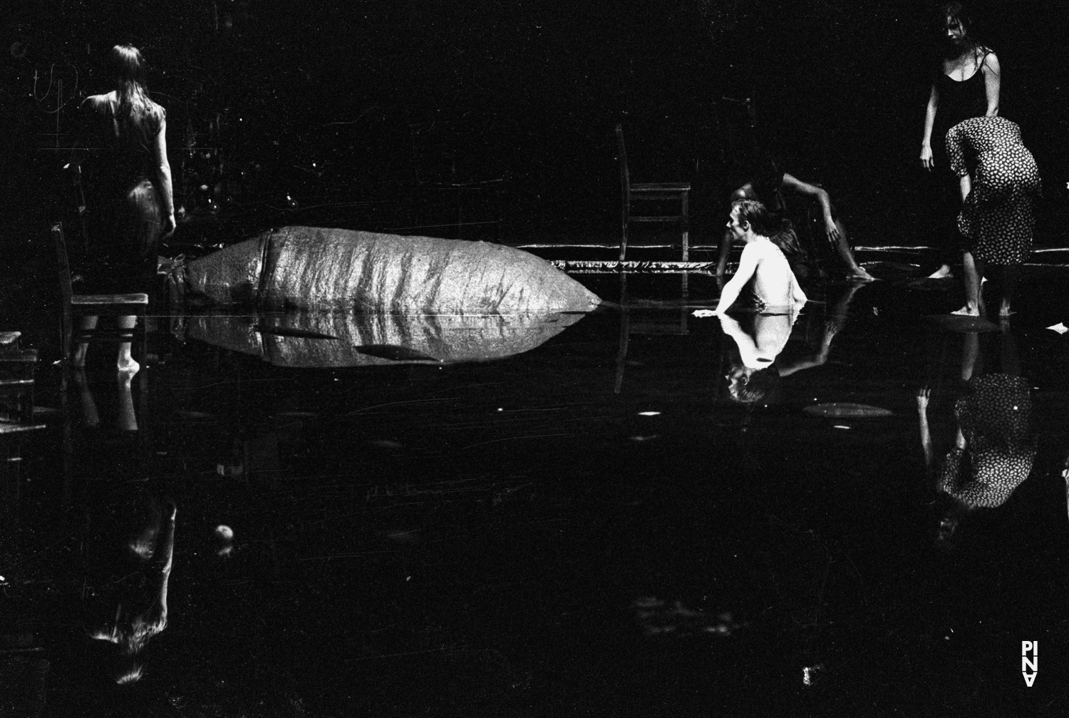 John Giffin, Elisabeth Clarke und Josephine Ann Endicott in „Arien“ von Pina Bausch, Spielzeit 1977/78