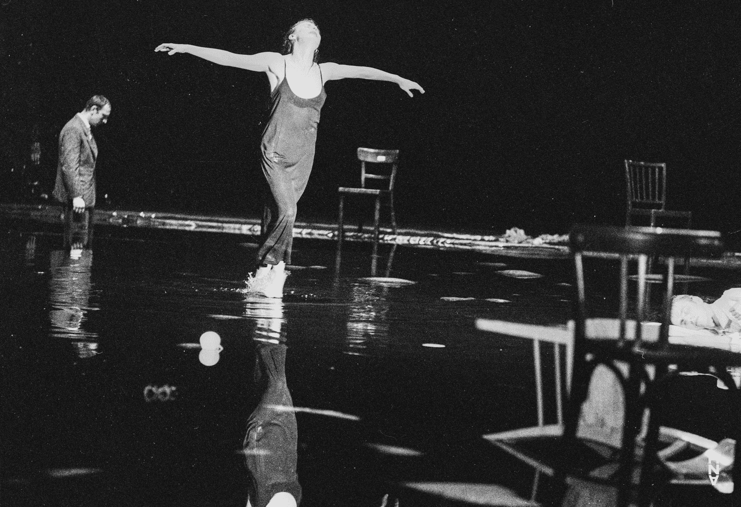 Josephine Ann Endicott and Hans Dieter Knebel in “Arien” by Pina Bausch, season 1978/79
