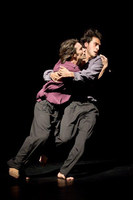 Rainer Behr and Eddie Martinez in “Bamboo Blues” by Pina Bausch with Tanztheater Wuppertal at Schauspielhaus Wuppertal (Germany), May 16, 2007