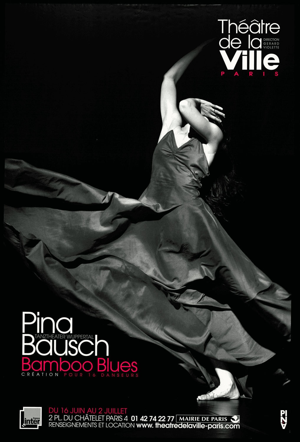 Affiche de « Bamboo Blues » de Pina Bausch à Paris, 16 juin 2008 – 2 juil. 2008
