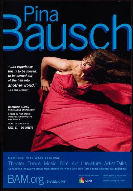 Poster for “Bamboo Blues” by Pina Bausch in New York, 12/11/2008 – 12/20/2008