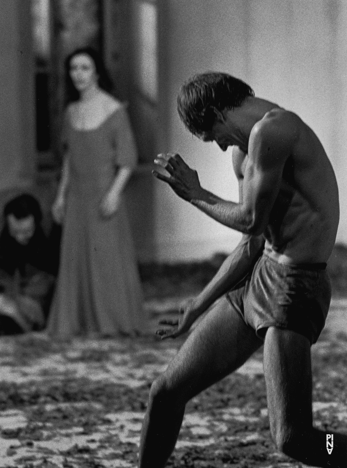 Hans Beenhakker and Beatrice Libonati in “Bluebeard. While Listening to a Tape Recording of Béla Bartók's Opera "Duke Bluebeard's Castle"” by Pina Bausch