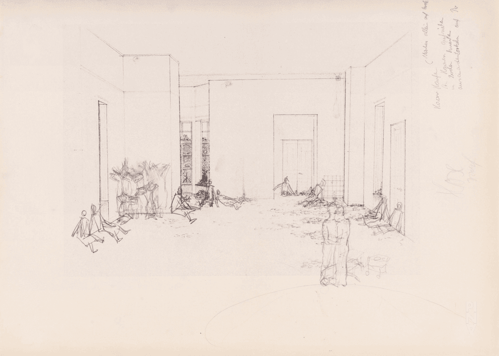 Bühnenbildzeichnung von Rolf Borzik