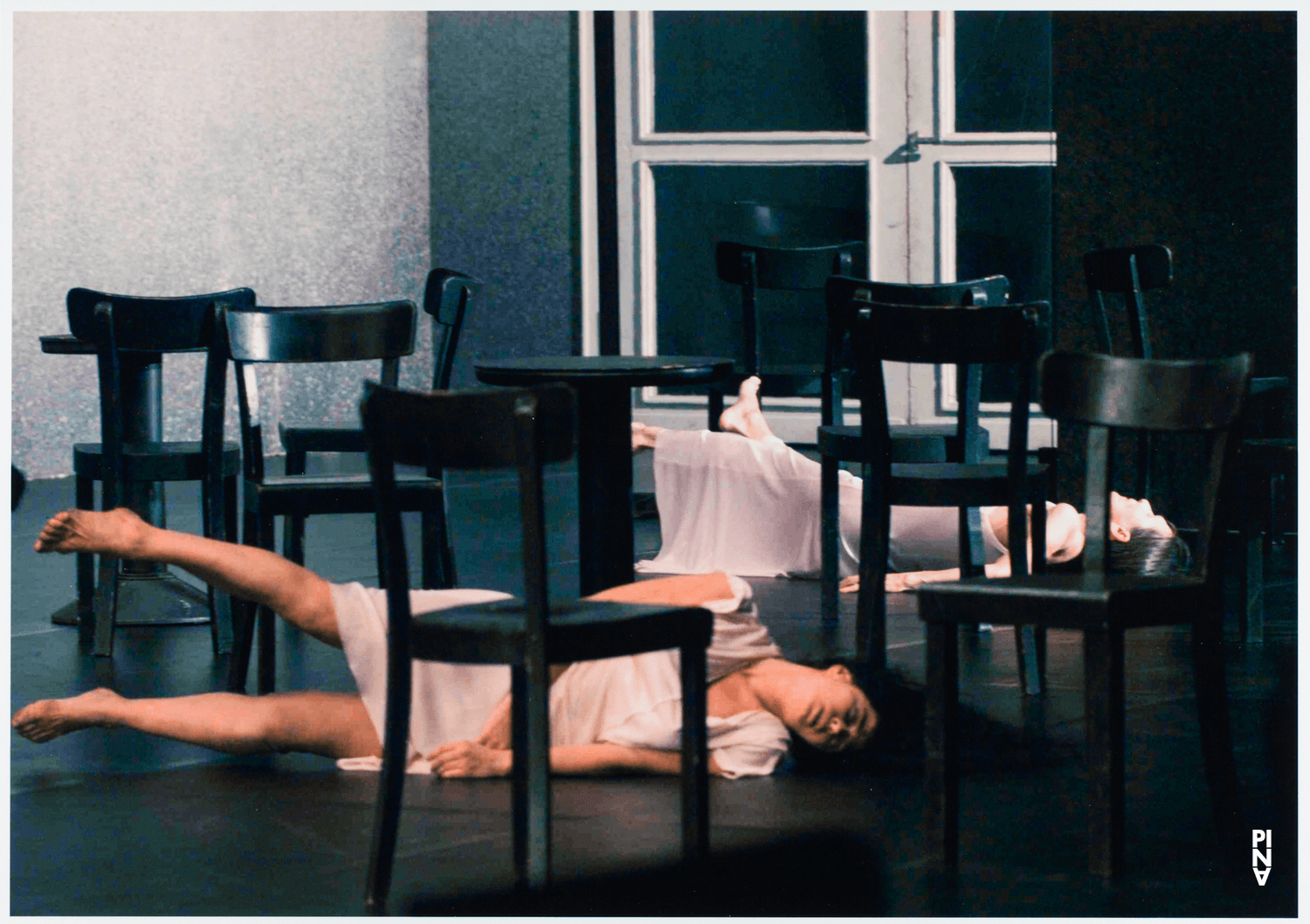 Aida Vainieri and Pina Bausch in “Café Müller” by Pina Bausch
