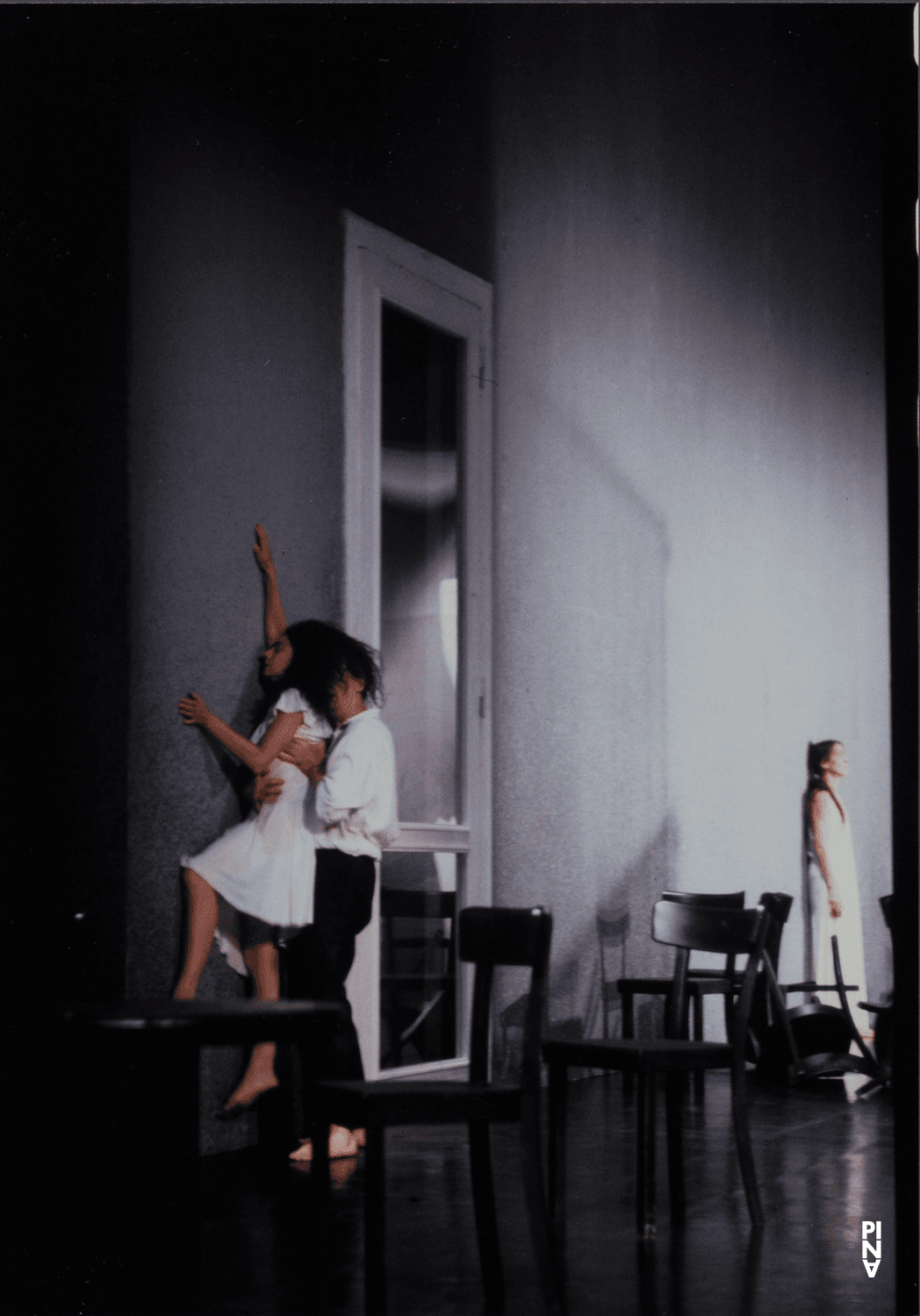 Dominique Mercy, Pina Bausch and Aida Vainieri in “Café Müller” by Pina Bausch