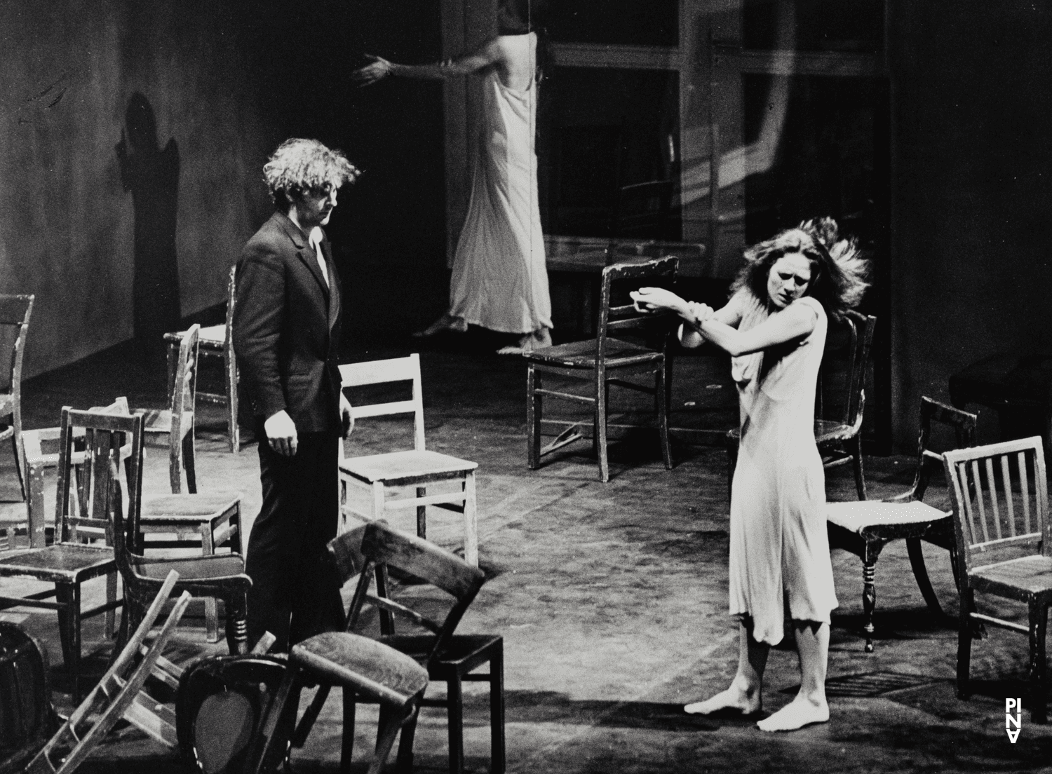 Rolf Borzik and Malou Airaudo in “Café Müller” by Pina Bausch