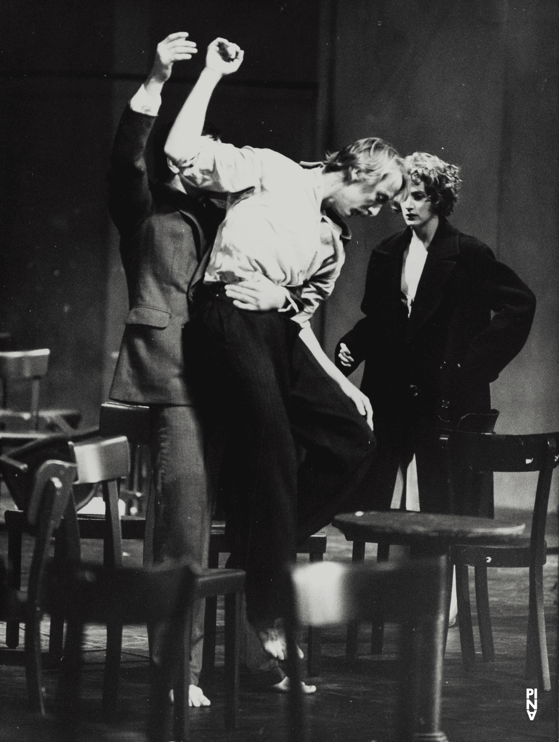 Dominique Mercy, Jan Minařík and Meryl Tankard in “Café Müller” by Pina Bausch