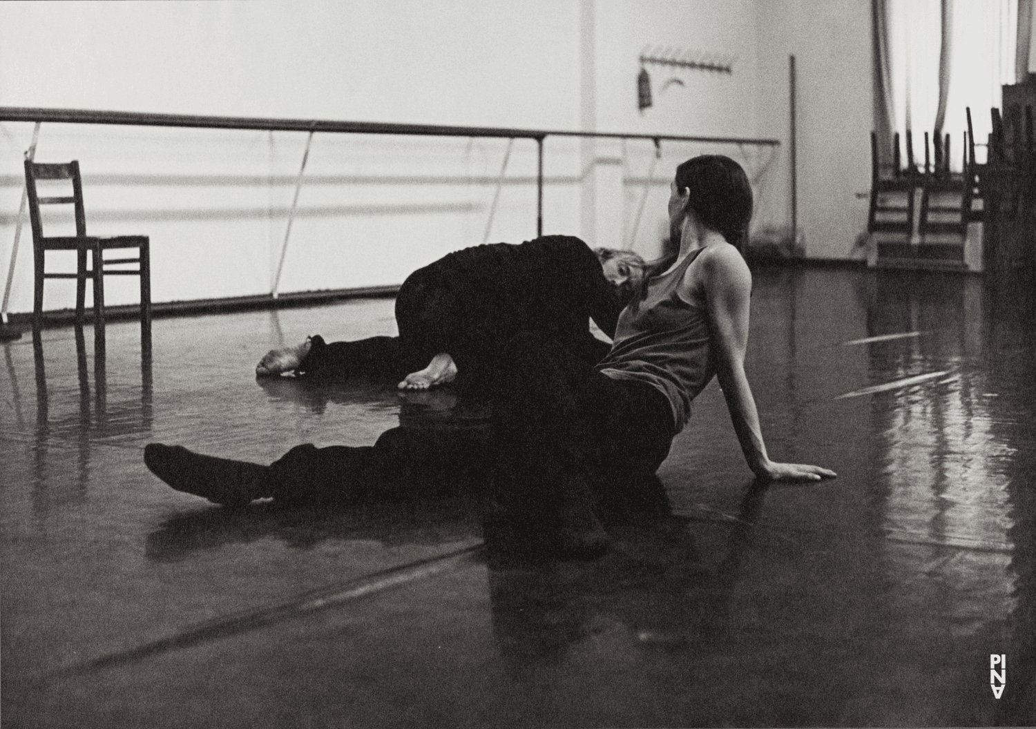Pina Bausch and Dominique Mercy in “Café Müller” by Pina Bausch