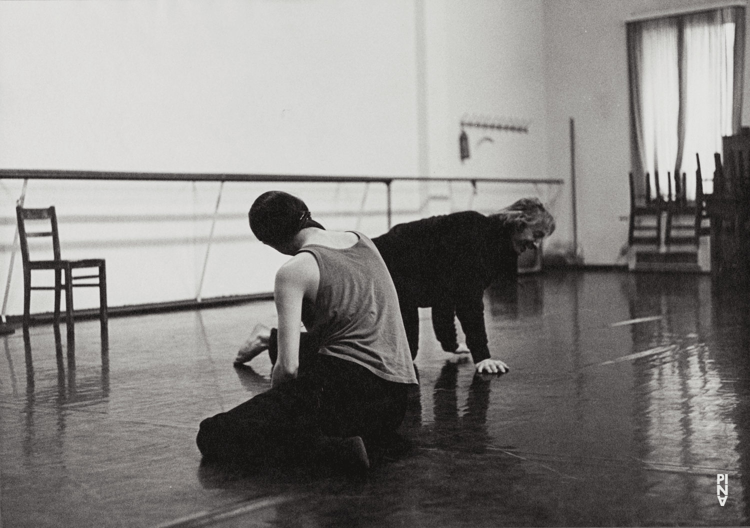 Pina Bausch and Dominique Mercy in “Café Müller” by Pina Bausch
