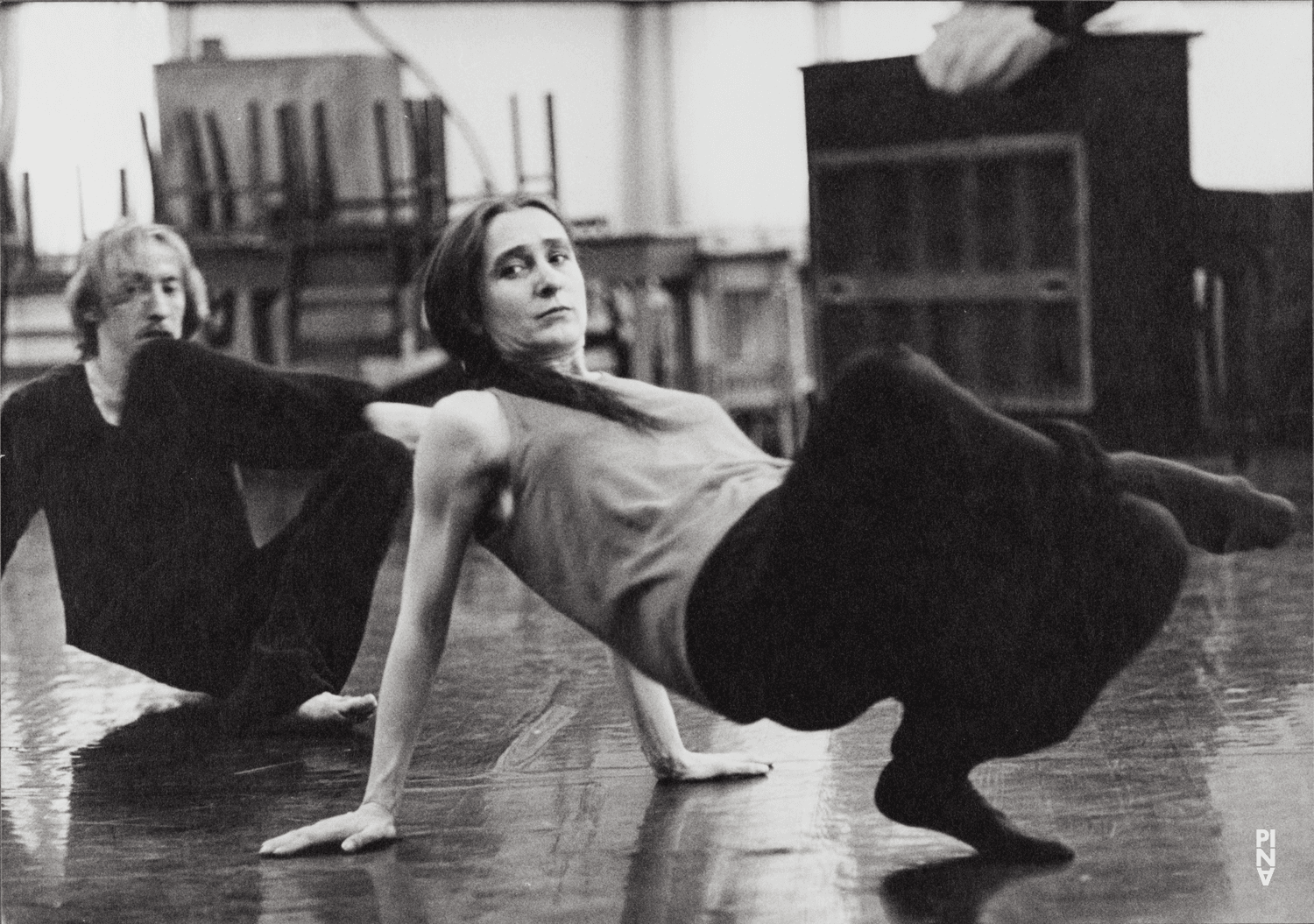 Pina Bausch and Dominique Mercy in “Café Müller” by Pina Bausch