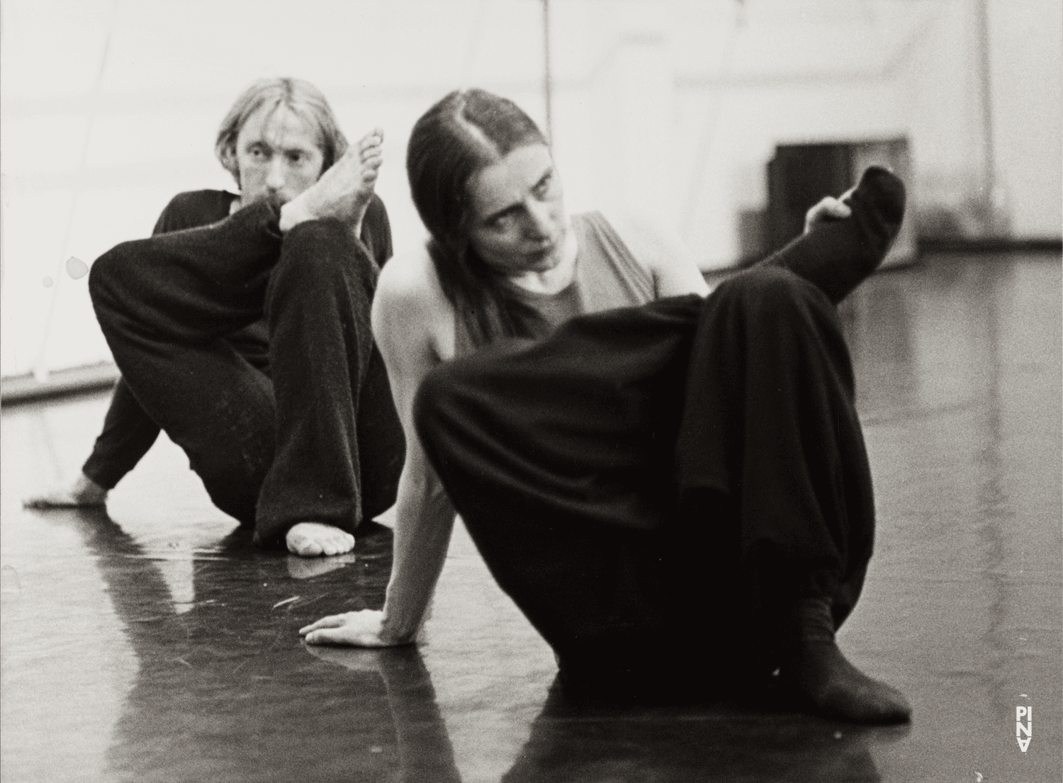 Pina Bausch and Dominique Mercy in “Café Müller” by Pina Bausch
