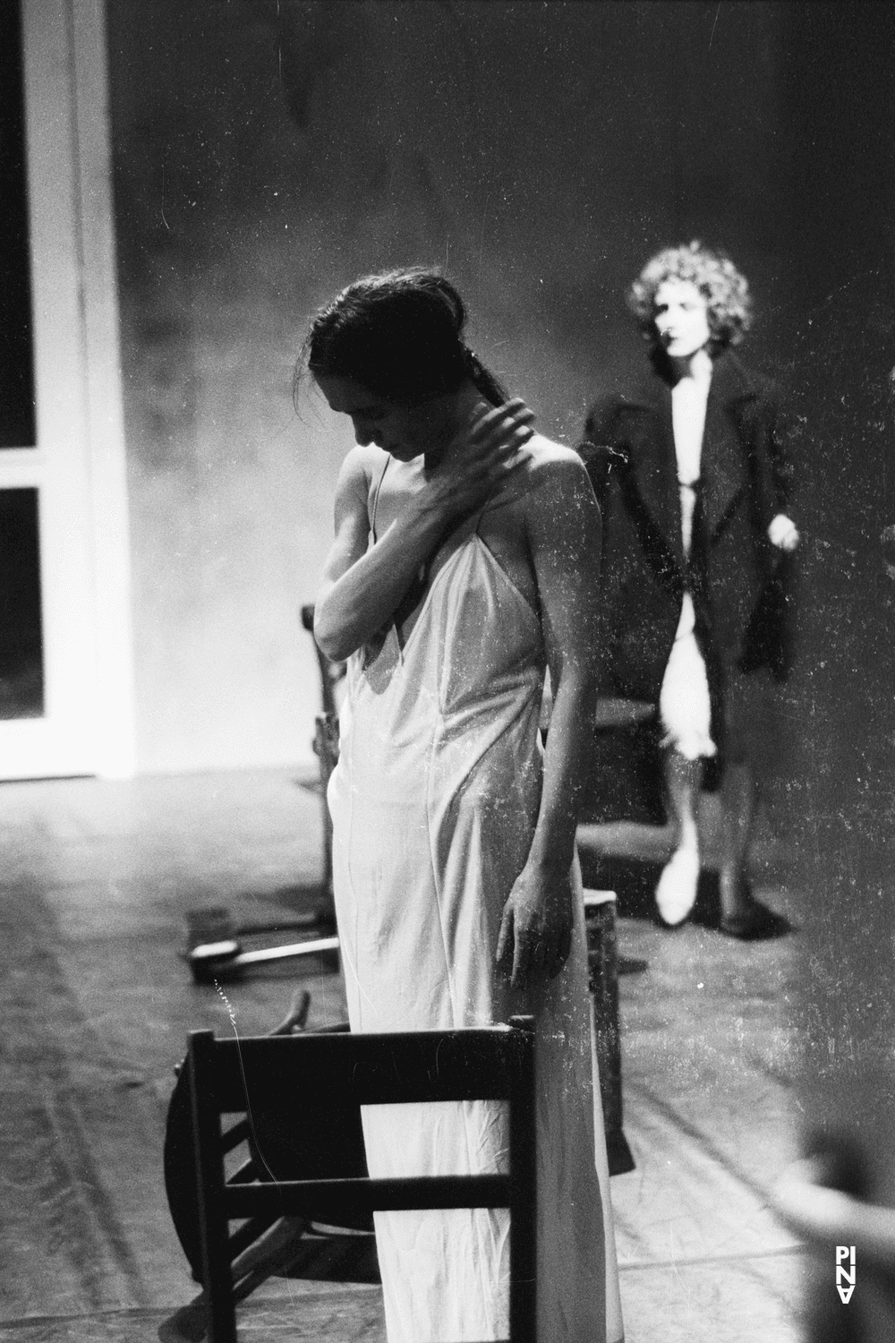 Pina Bausch and Meryl Tankard in “Café Müller” by Pina Bausch