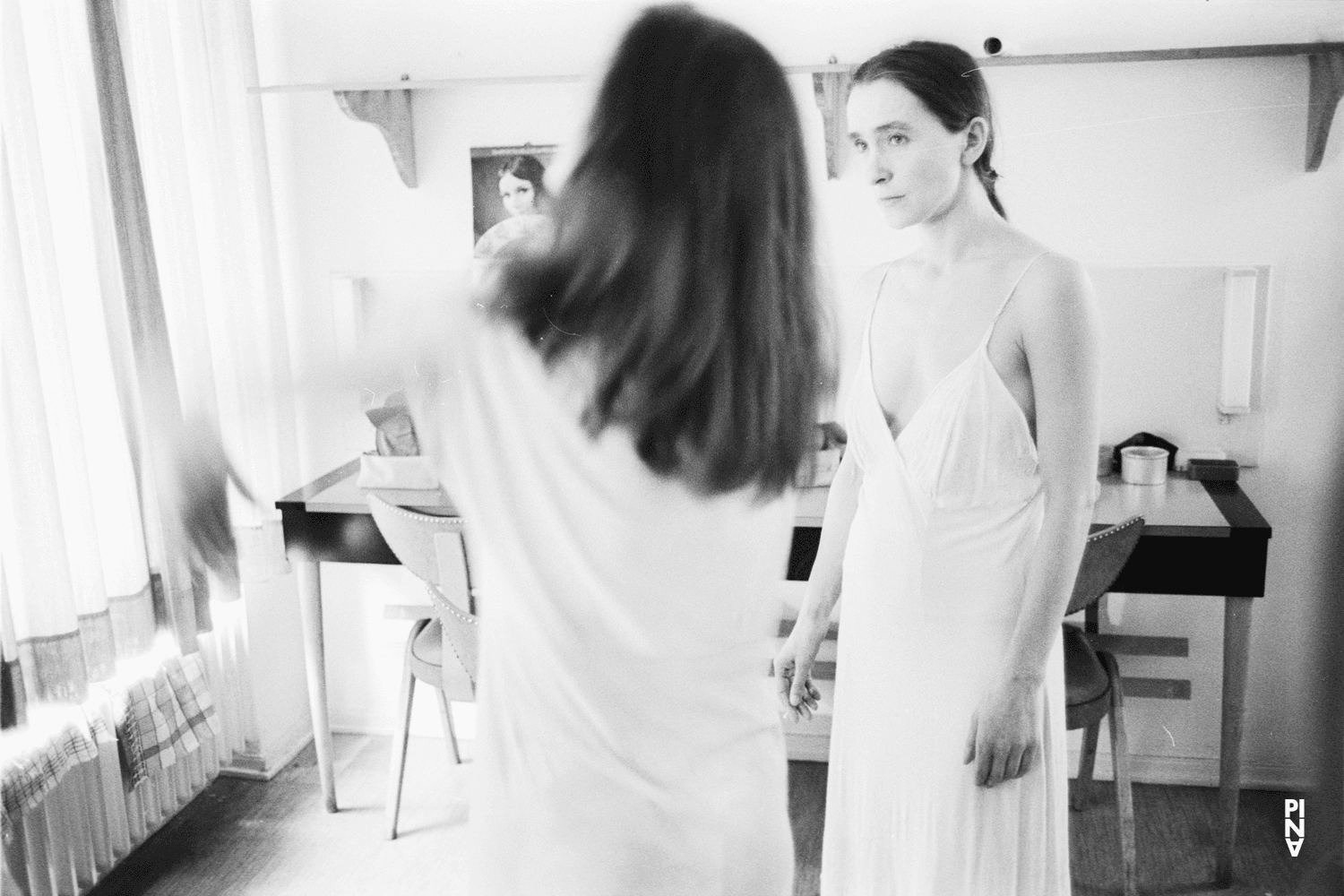 Malou Airaudo and Pina Bausch in “Café Müller” by Pina Bausch