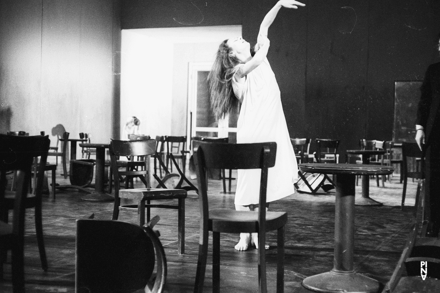 Malou Airaudo, Pina Bausch and Jean Laurent Sasportes in “Café Müller” by Pina Bausch