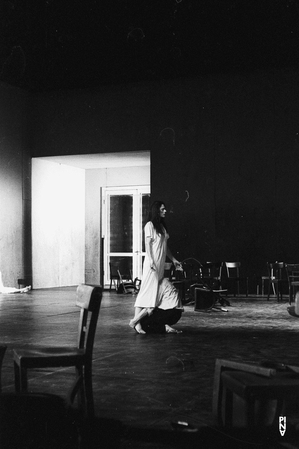 Dominique Mercy, Pina Bausch and Malou Airaudo in “Café Müller” by Pina Bausch