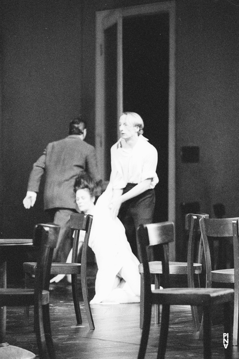 Malou Airaudo, Dominique Mercy and Jan Minařík in “Café Müller” by Pina Bausch