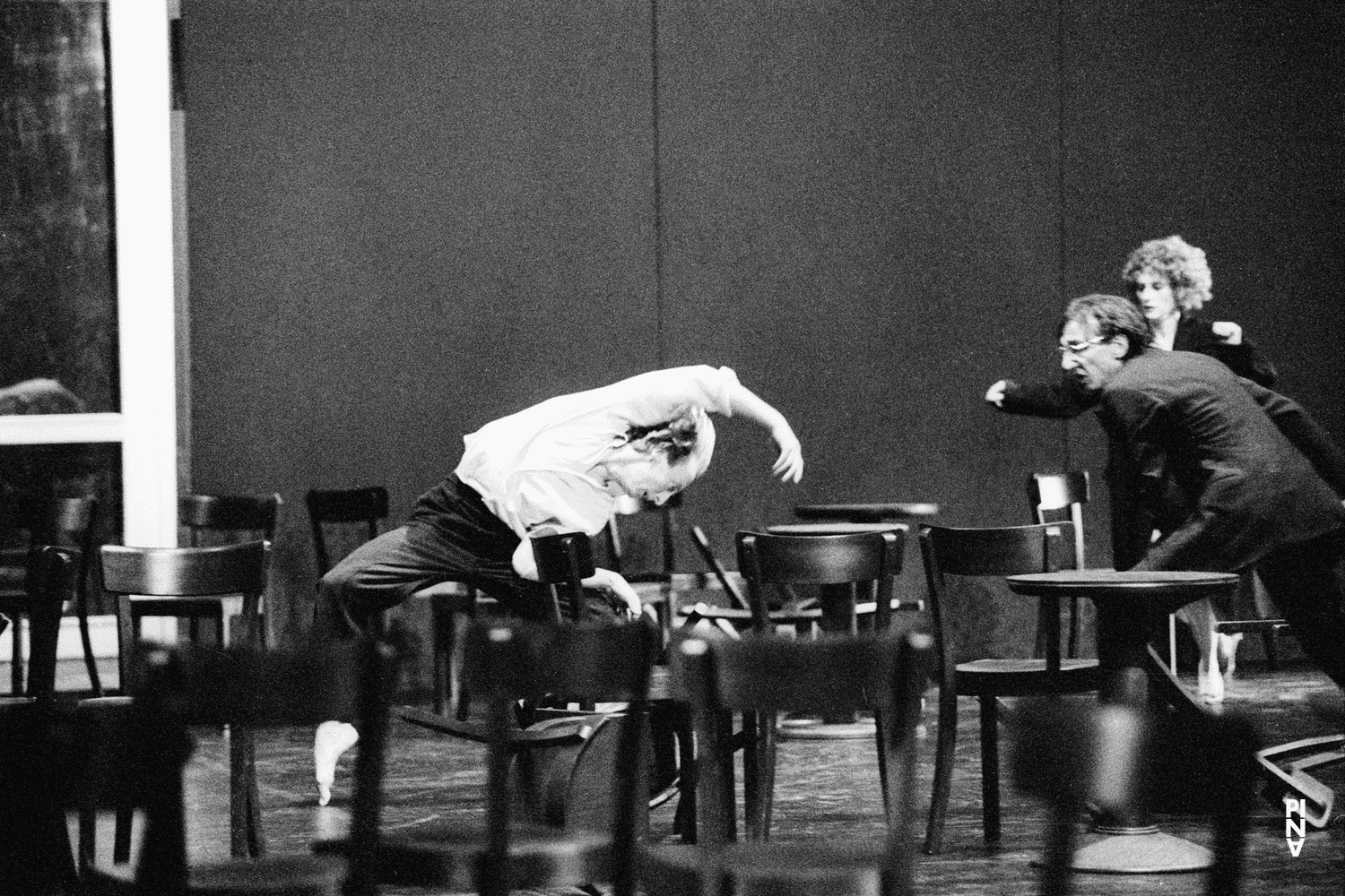 Dominique Mercy and Jean Laurent Sasportes in “Café Müller” by Pina Bausch