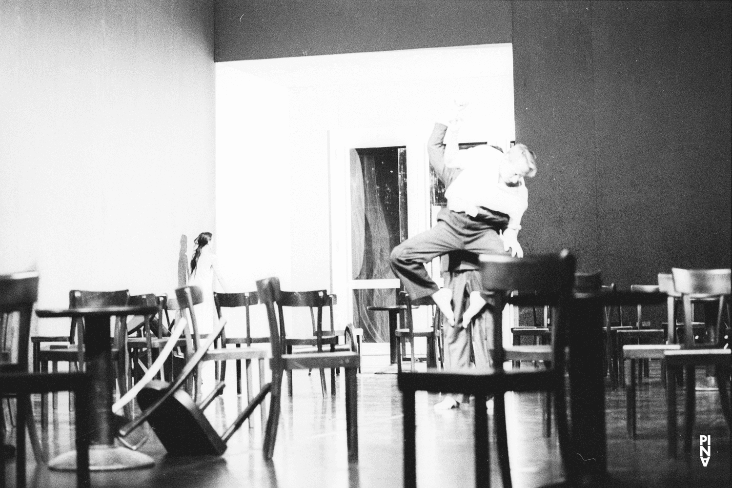 Dominique Mercy, Fabien Prioville and Pina Bausch in “Café Müller” by Pina Bausch