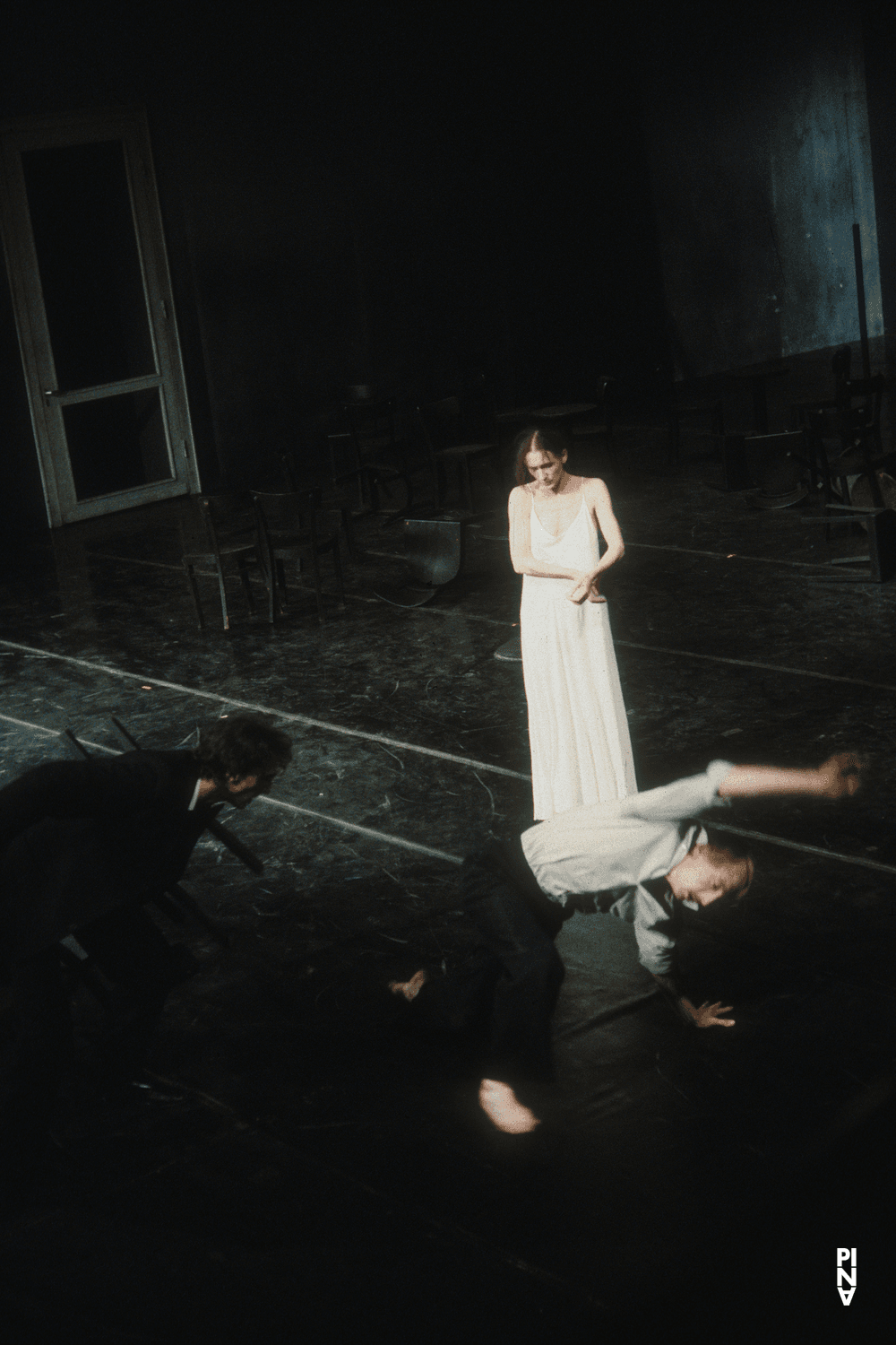 Dominique Mercy, Jean Laurent Sasportes and Pina Bausch in “Café Müller” by Pina Bausch
