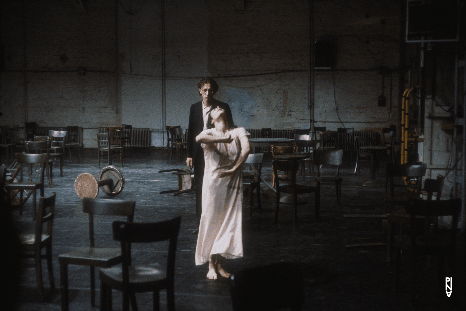 Beatrice Libonati and Jean Laurent Sasportes in “Café Müller” by Pina Bausch at Kampnagelfabrik Hamburg