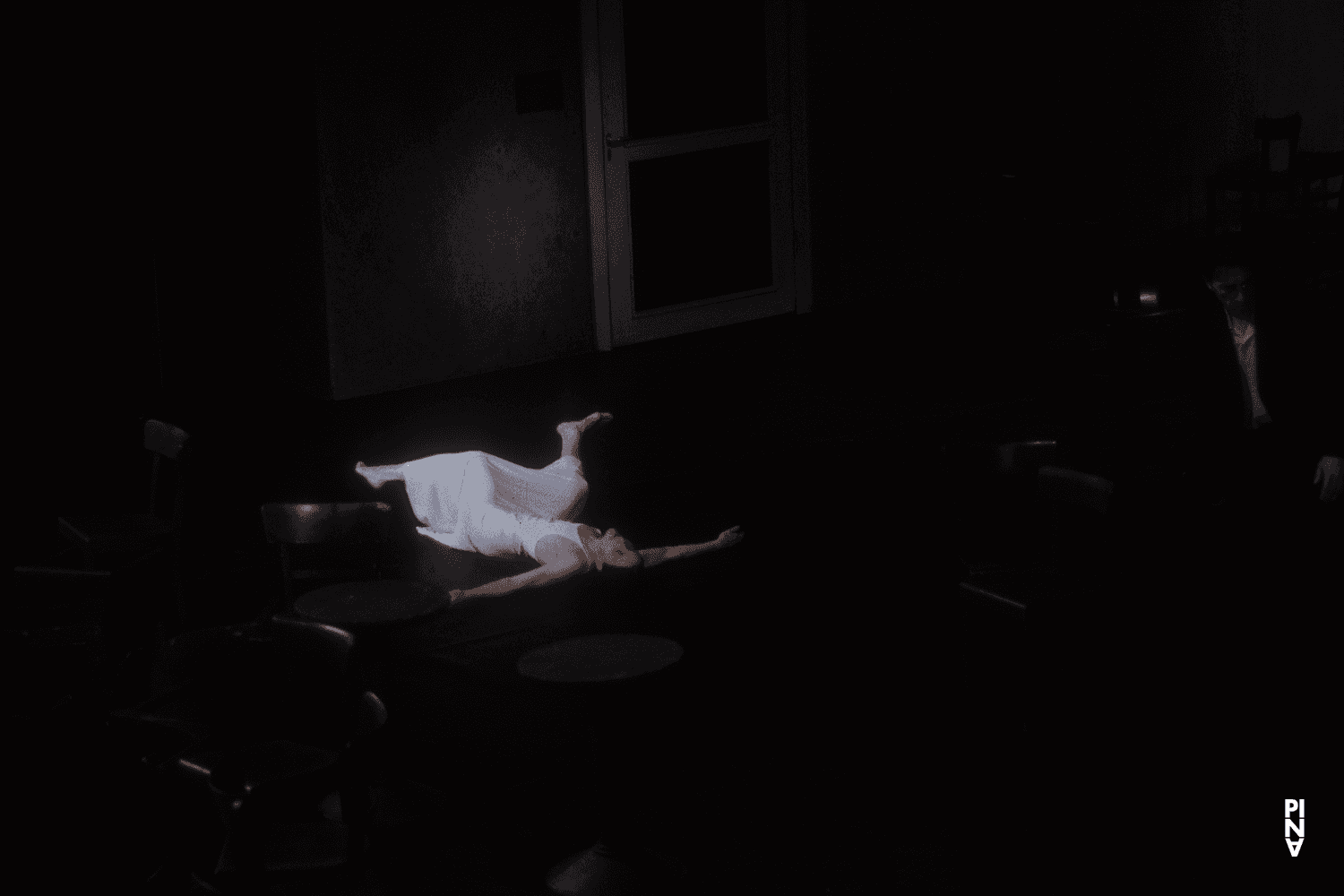 Jean Laurent Sasportes and Pina Bausch in “Café Müller” by Pina Bausch