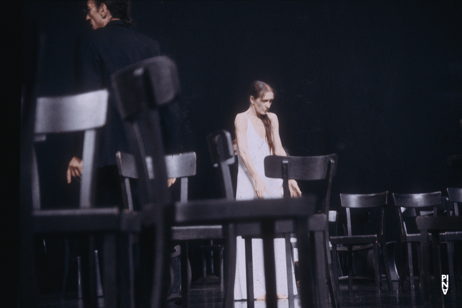 Jean Laurent Sasportes and Pina Bausch in “Café Müller” by Pina Bausch