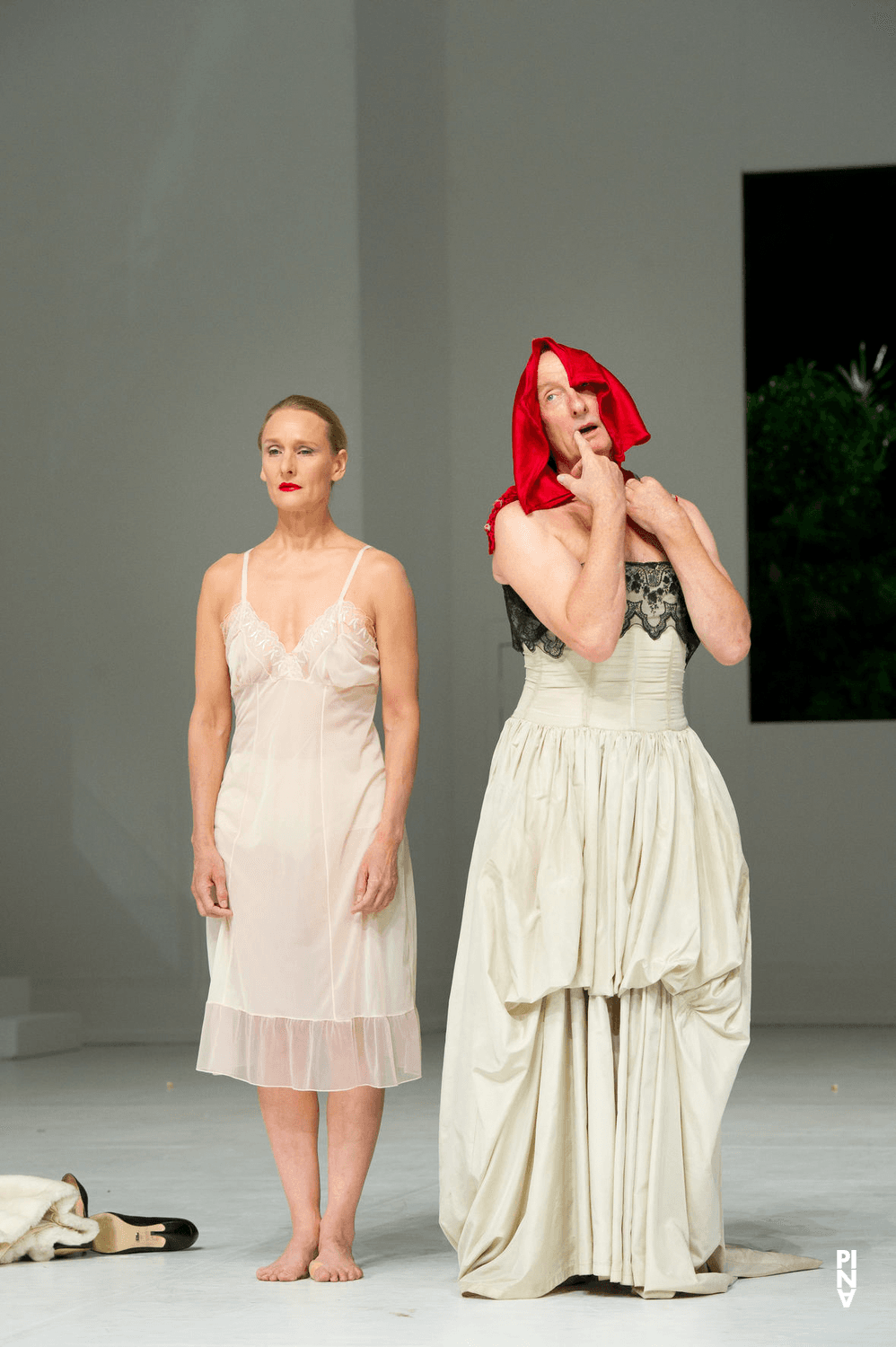 Dominique Mercy and Julie Shanahan in “Two Cigarettes in the Dark” by Pina Bausch with Tanztheater Wuppertal at Opernhaus Wuppertal (Germany), Aug. 29, 2012