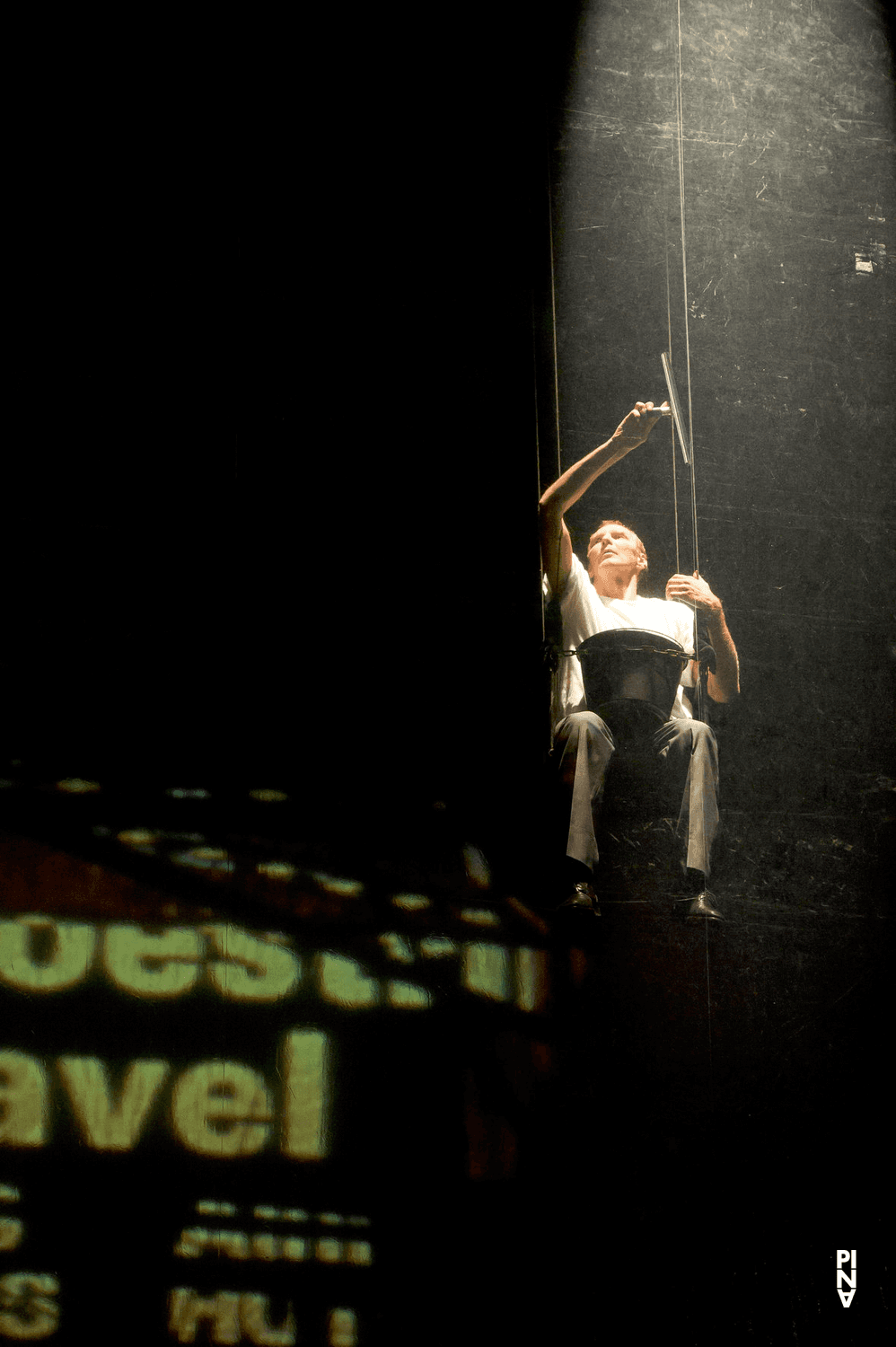 Andrey Berezin in “Der Fensterputzer (The Window Washer)” by Pina Bausch with Tanztheater Wuppertal at Opernhaus Wuppertal (Germany), Nov. 3, 2011