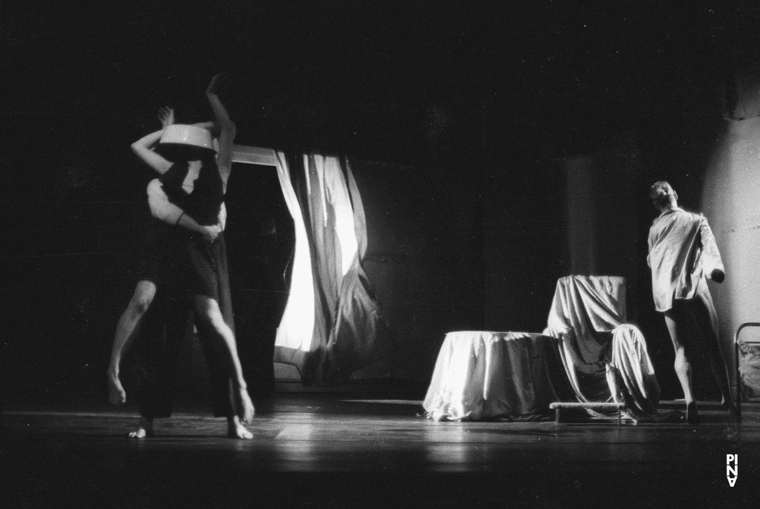 Malou Airaudo, Hiltrud Blanck and Jan Minařík in “Fritz” by Pina Bausch at Opernhaus Wuppertal